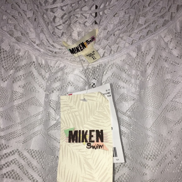 🆕🏖SWIM SUIT-COVER UP. WHITE MESH. WEAR STRAPS UP OR DOWN. BRAND NEW. - Picture 5 of 6